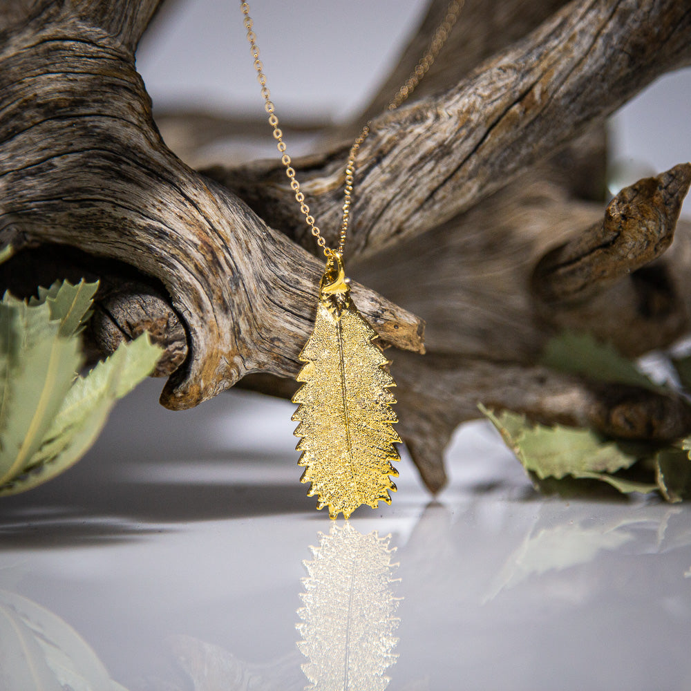 Banksia Leaf Gold Pendant