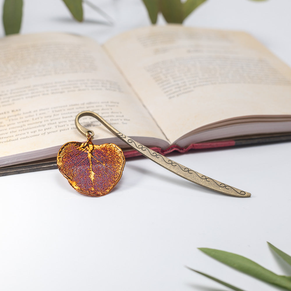 Apple Gum Eucalyptus Leaf - Copper Bookmark