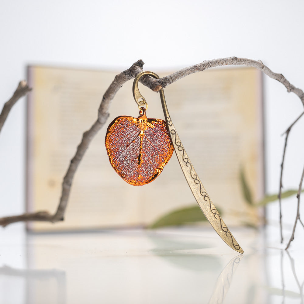 Apple Gum Eucalyptus Leaf - Copper Bookmark
