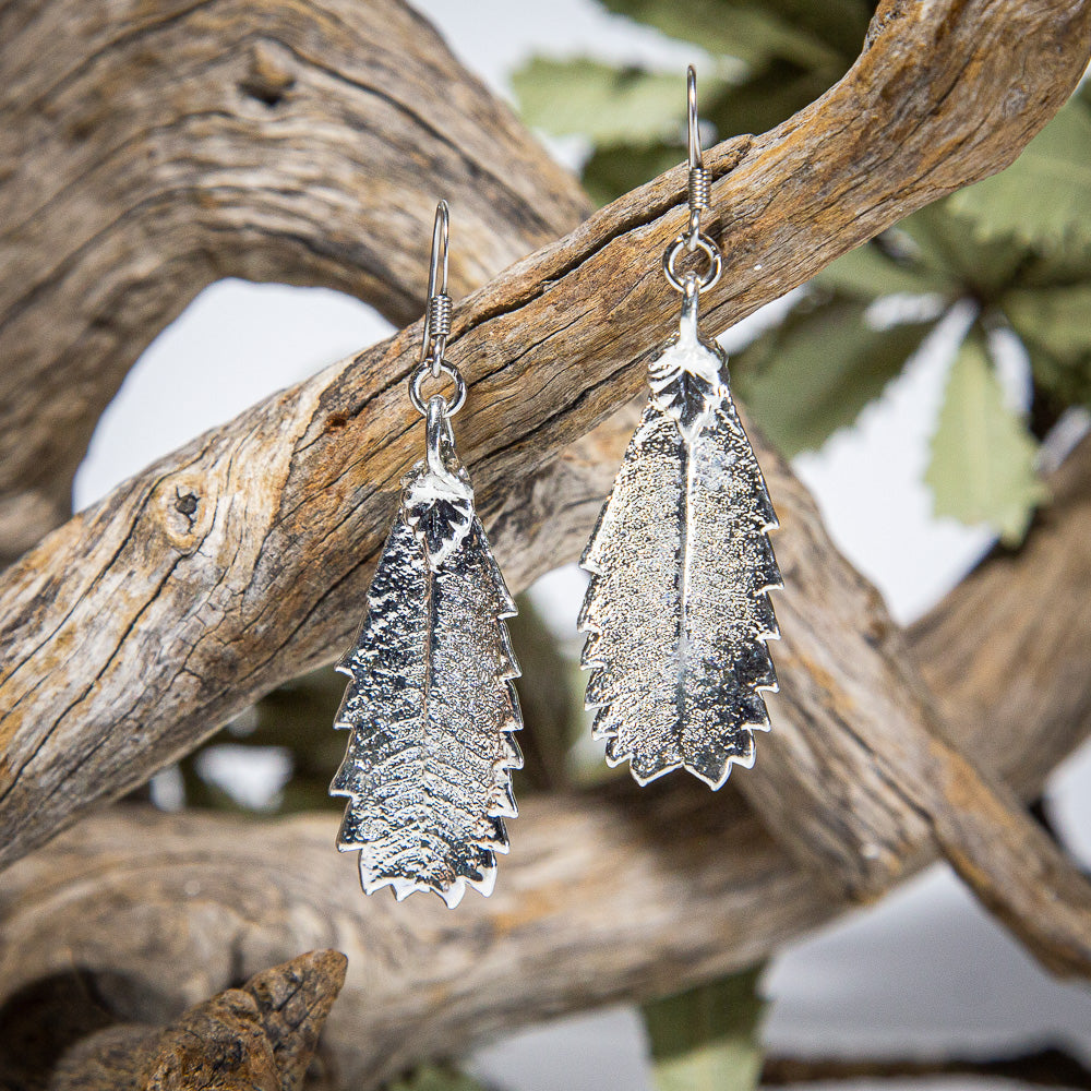 Banksia Leaf Silver Pendant & Earrings Set