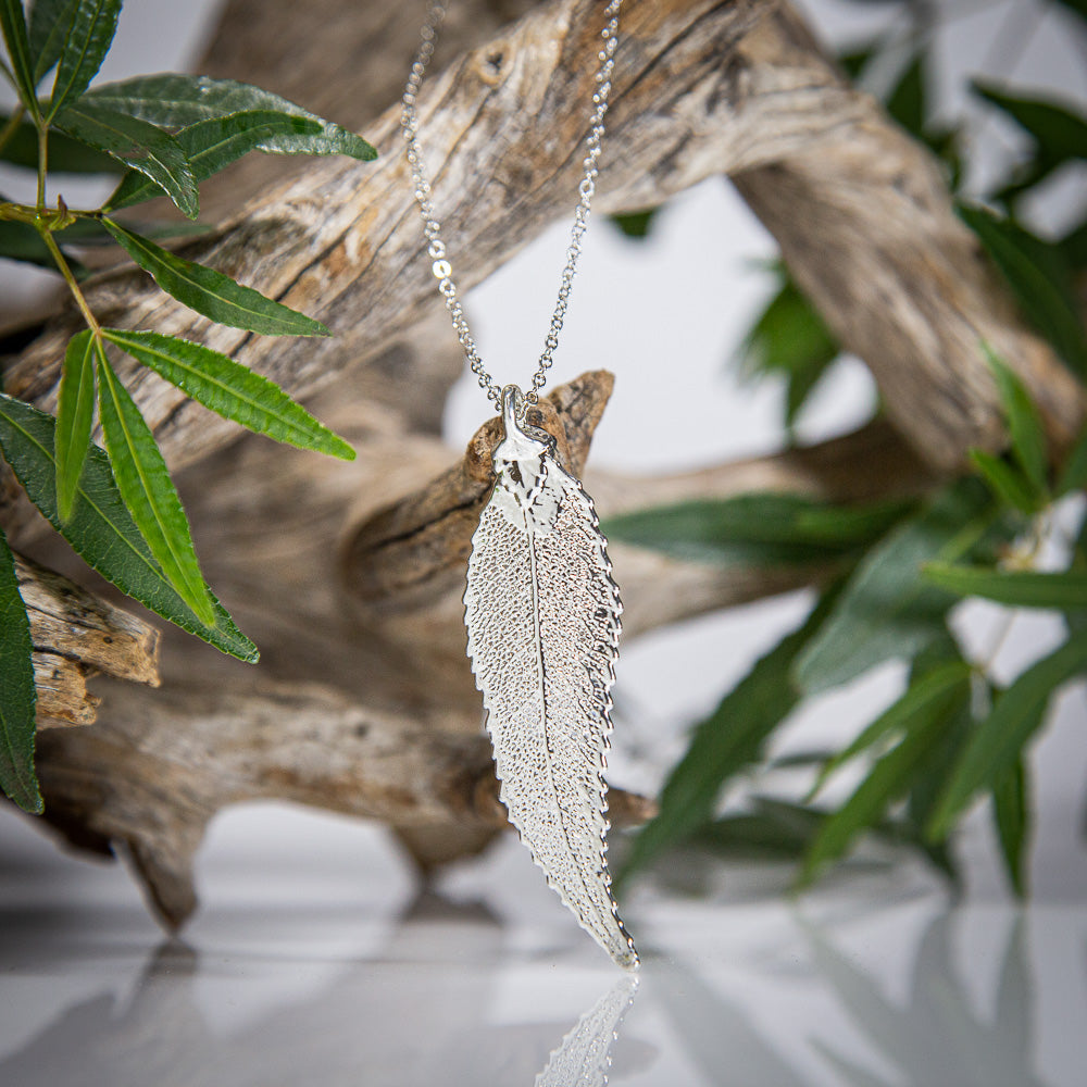 Christmas Bush of NSW Leaf Silver Pendant