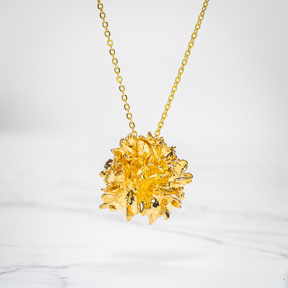 Real Parsley Leaf - Gold Pendant