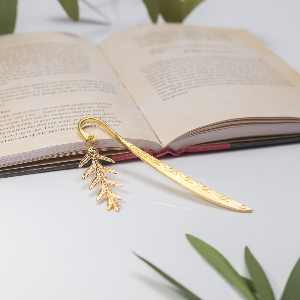Grevillea Leaf Gold Bookmark