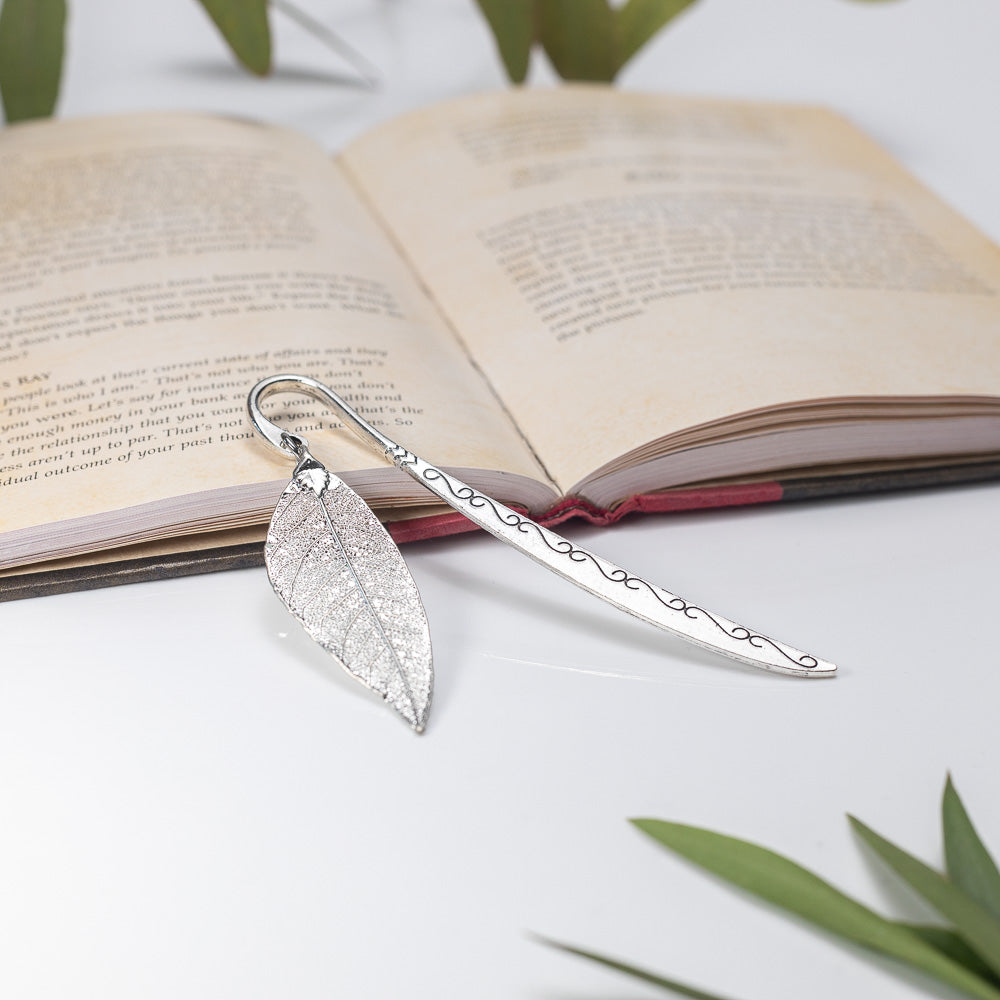 Red Gum Eucalyptus Leaf Silver Bookmark