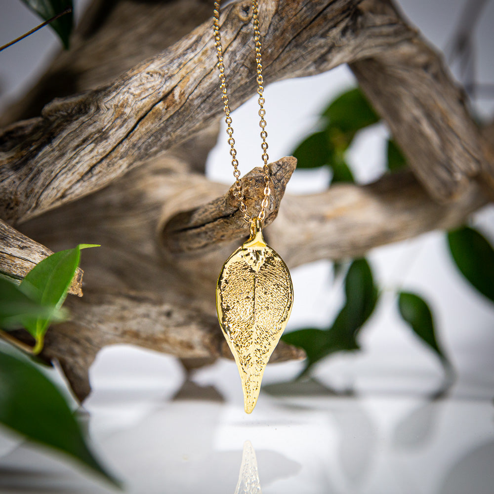 Lilly Pilly Leaf Gold Pendant