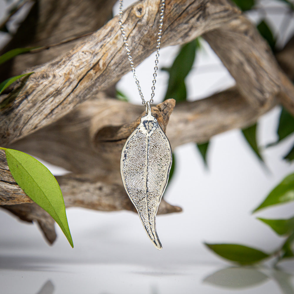 Lilly Pilly Leaf Silver Pendant