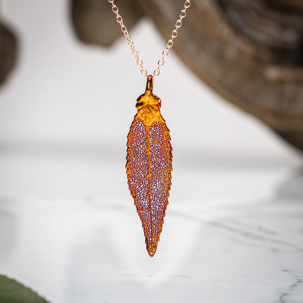 Christmas Bush Leaf - Copper Pendant