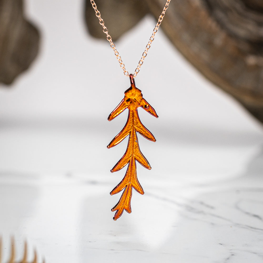 Grevillea Leaf - Copper Pendant & Earrings Set