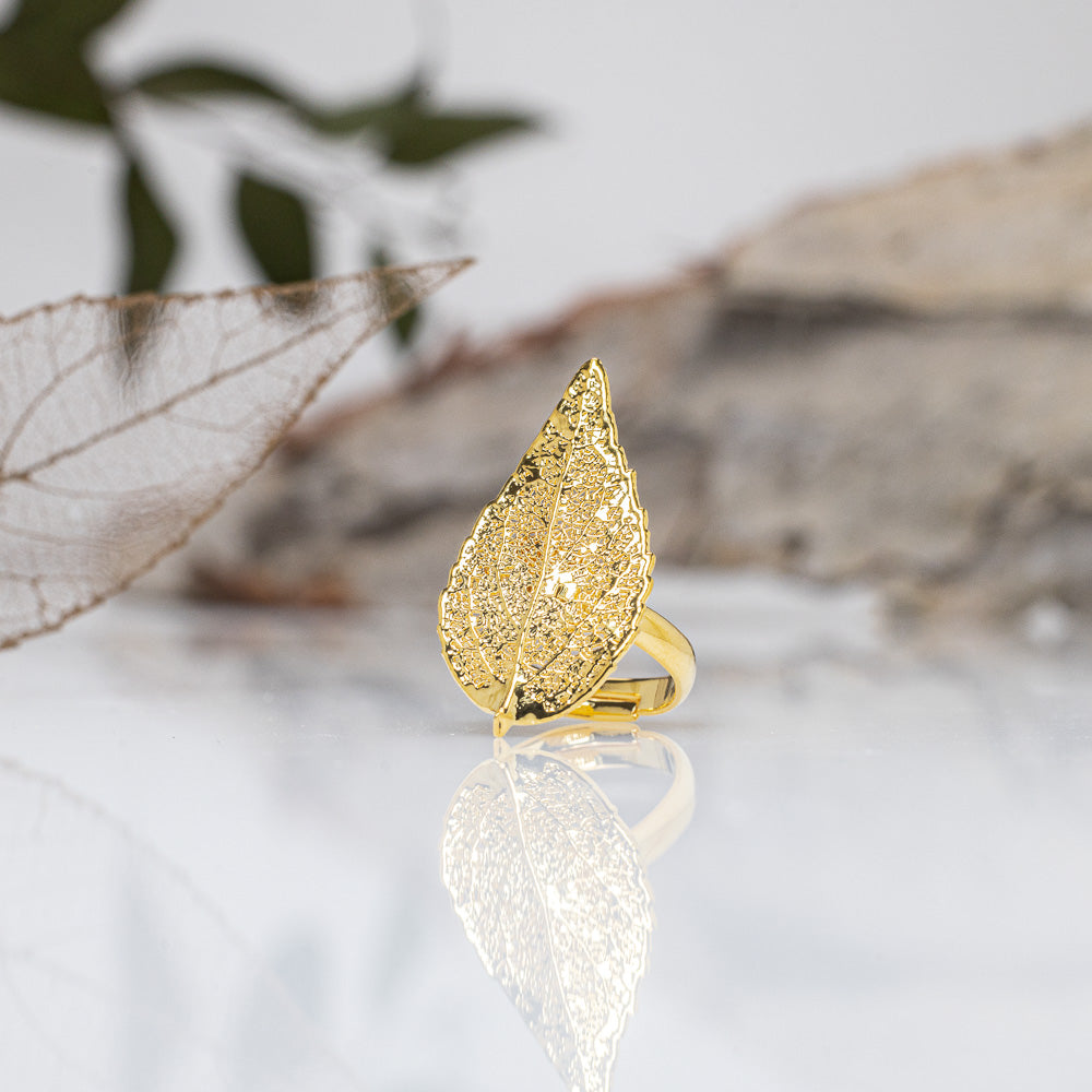 Eucalyptus Leaf - Gold Ring