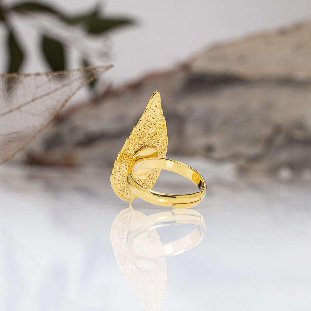 Eucalyptus Leaf Gold Ring – Real Leaf Jewellery Australia