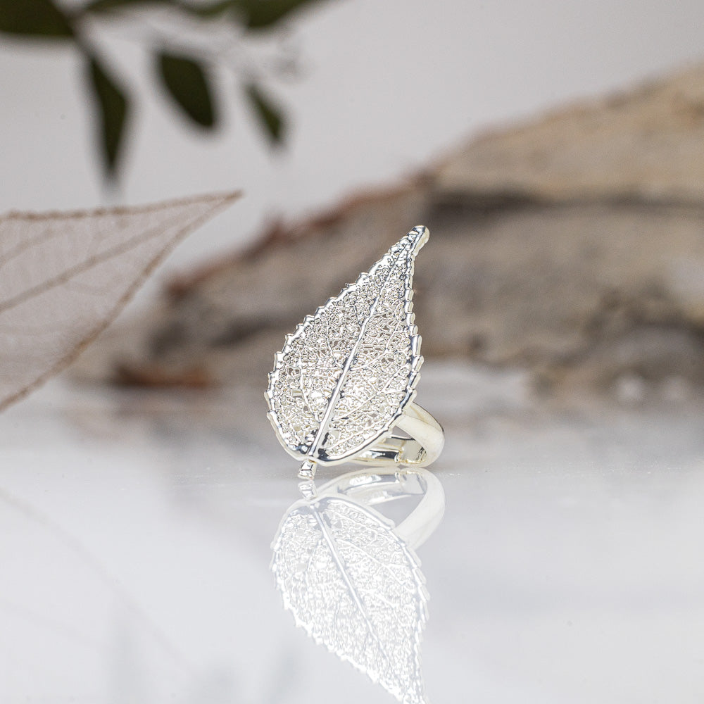 Eucalyptus Leaf Silver Ring Real Leaf Jewellery Australia