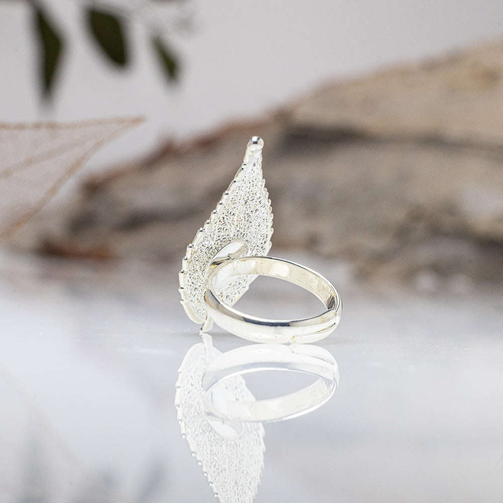 Eucalyptus Leaf - Silver Ring