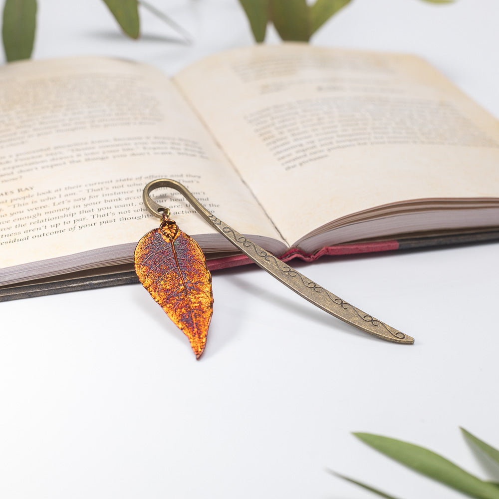 Red Gum Eucalyptus Leaf - Copper Bookmark