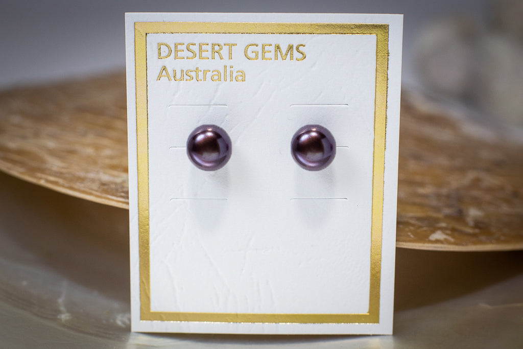 Large round sales stud earrings