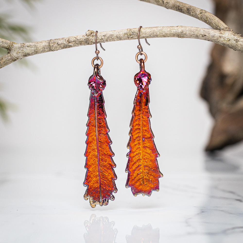 Banksia Leaf - Copper Earrings